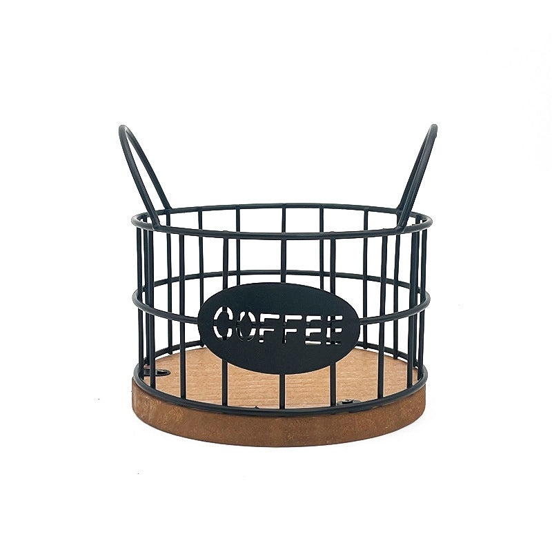 Solid Color Iron Coffee Basket for Casual Use|Home & Kitchen Storage