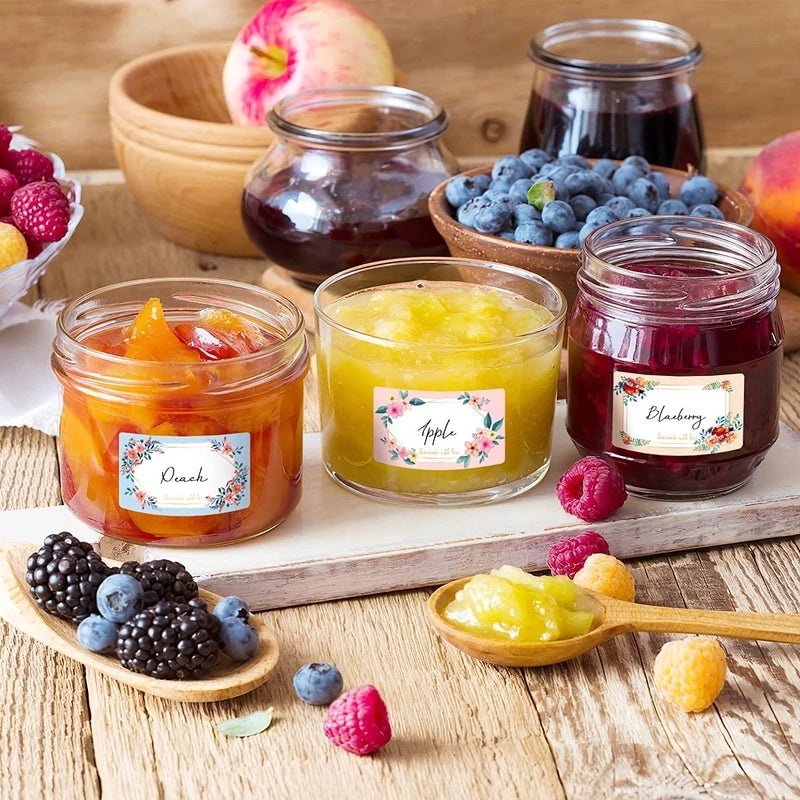 Floral Handwritten Blank Name Labels Roll 250 Sheets | Kitchen Storage & Organization Stickers | Home & Garden | Kitchen Supplies