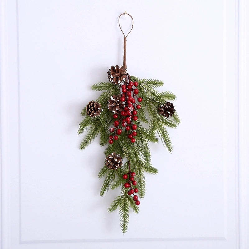 European Style Christmas Rattan Wreath Wall Hanging Door Decoration | Christmas Home Decor