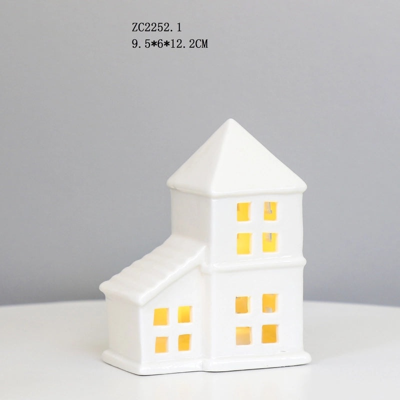 Creative Ceramic LED Night Light Small House Ambient Lamp Decorative Ornament|Home Decor Lighting