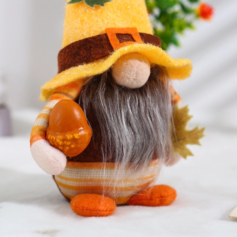 Adorable Handcrafted Autumn Elf Figurine Without Face | Seasonal Home Decor Ornaments