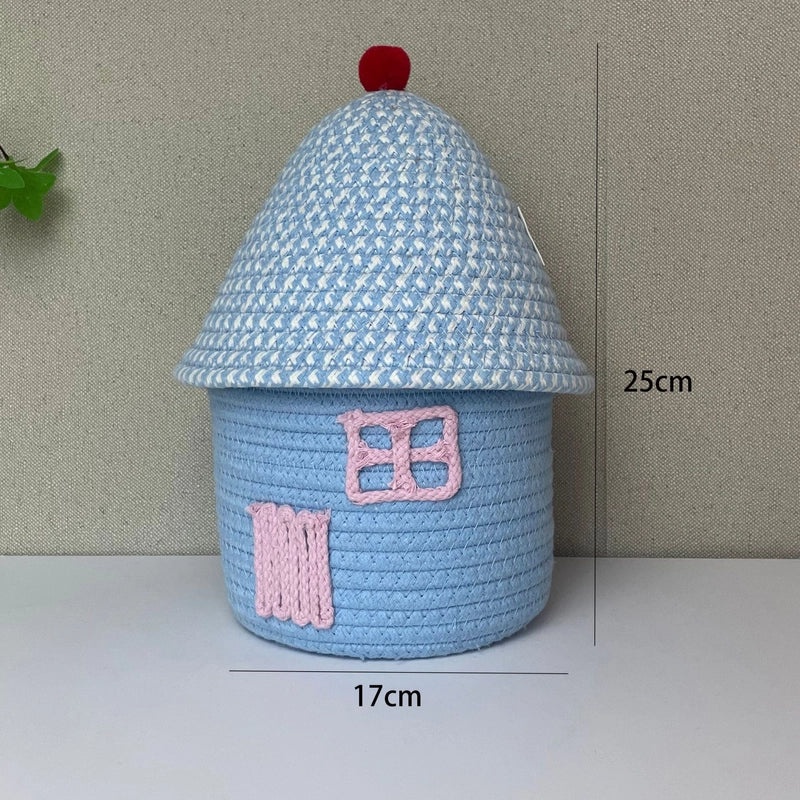 Adorable Cartoon Print Cotton Rope Storage Basket Organizer|Home Storage & Organization