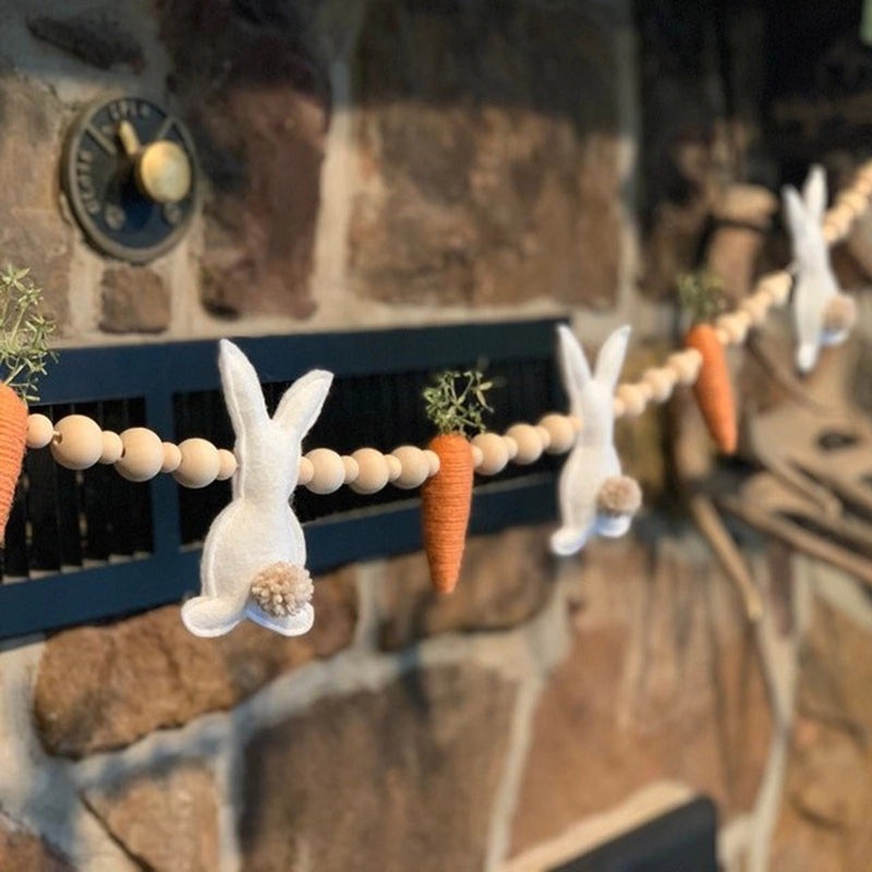 Easter Cute Rabbit with Carrot Decorative Prop for Home and Party | Party Supplies Decorations