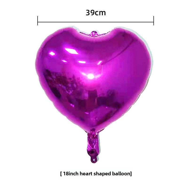 18 Inch Heart-Shaped Aluminum Foil Balloon for Wedding Valentine’s Day New Year Decoration | Party Supplies & Balloons
