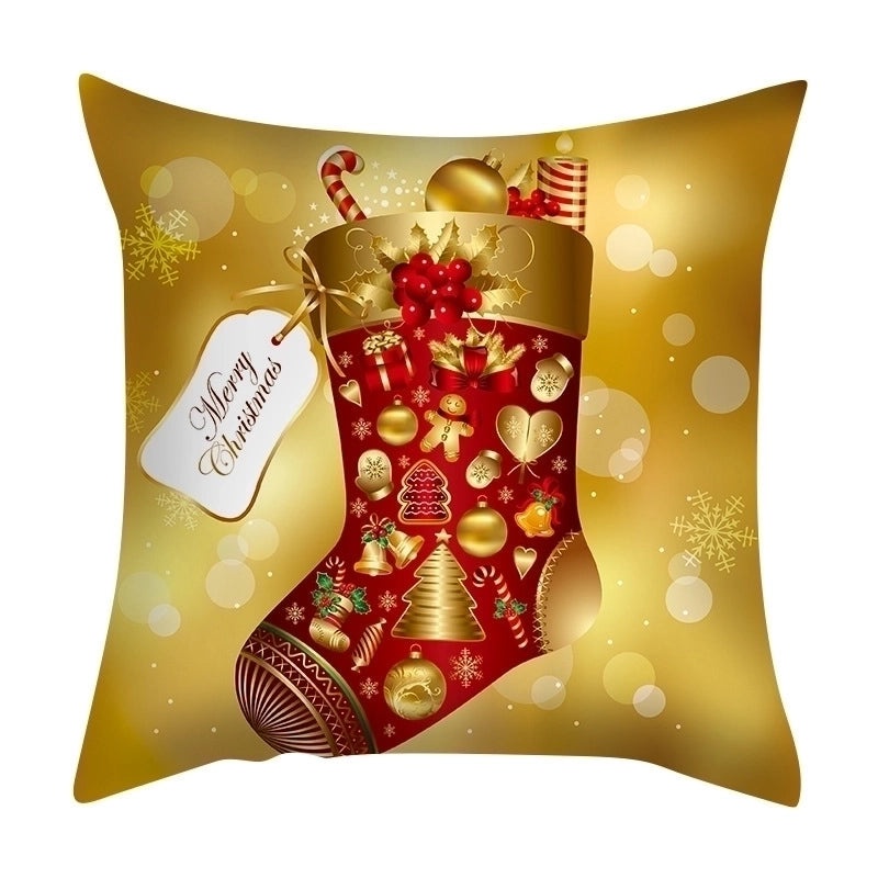 Christmas Vacation Santa Claus Peach Skin Pillow Covers Sofa Couch Decorative Cases|Home Decor