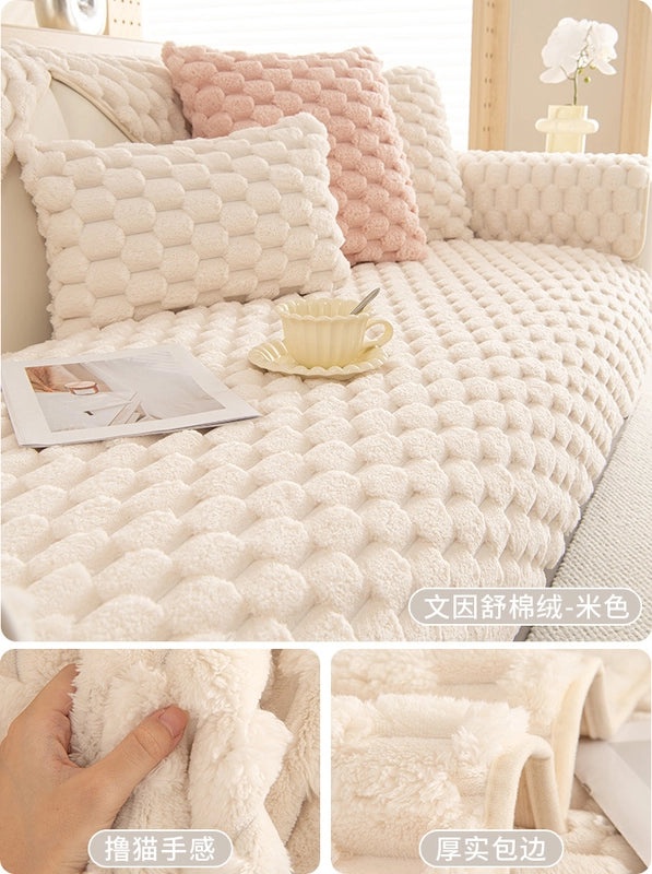 Thick Plush Winter Sofa Cushion Non-slip Nordic Style Warm Cover|Home Decor Cushions