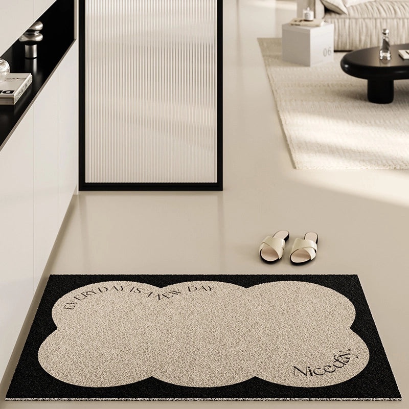 French Silk Ring Door Mat Entrance Dust Removal Mat High-Grade Stain-Resistant Foot Carpet|Home Decor & Rugs