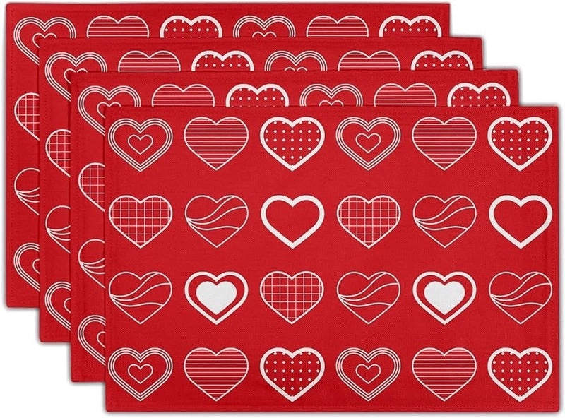 Romantic Heart-Shaped Rose Linen Cotton Blend Pillow Cover|Home Decor Accessories