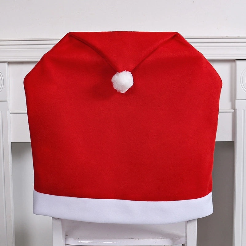 Minimalist Christmas Chair Cover with Classic Color Block Design for Holiday and Daily Use|Home Decor & Furniture Accessories