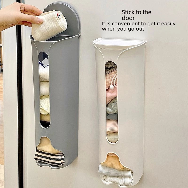 Wall-Mounted Pull-Out Panties and Socks Organizer Storage Box Punch-Free Installation|Home Storage & Organization