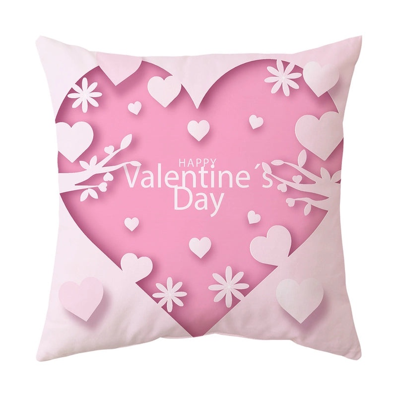Valentine's Day Romantic Letter Landscape Plush Pillow Covers for Couch and Sofa Decor | Home Decor