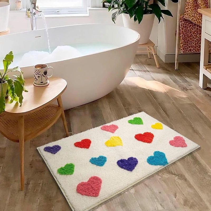 Valentine's Day Elegant Floral Polyester Bath Mat Casual Stylish Home Decor|Home & Living Bath Accessories