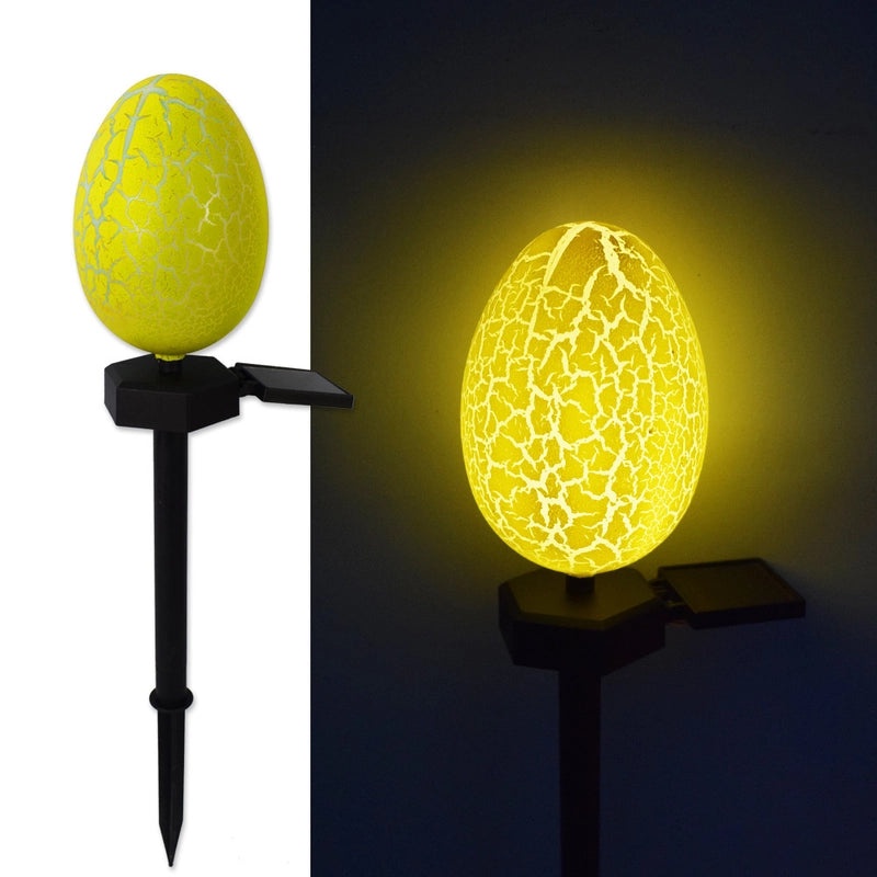 Solar Powered Easter Egg Outdoor Garden Light Waterproof Yard Decoration Night Ground Plug|Garden Lighting