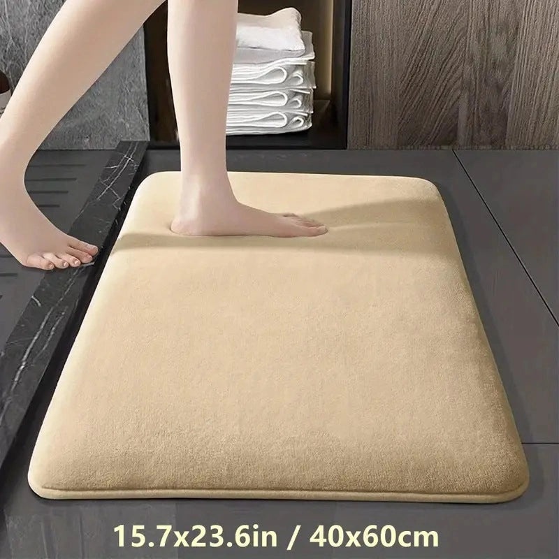 Thickened Plain Flannel Non-slip Living Room Rug Absorbent Sofa Coffee Table Mat Bedroom Door Foot Mat|Home Decor Rugs