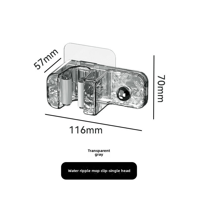 Yimijia Punch-Free Bathroom Mop Hook Holder Wall Mounted Storage Rack Mop Clip Organizer|Home Storage & Organization