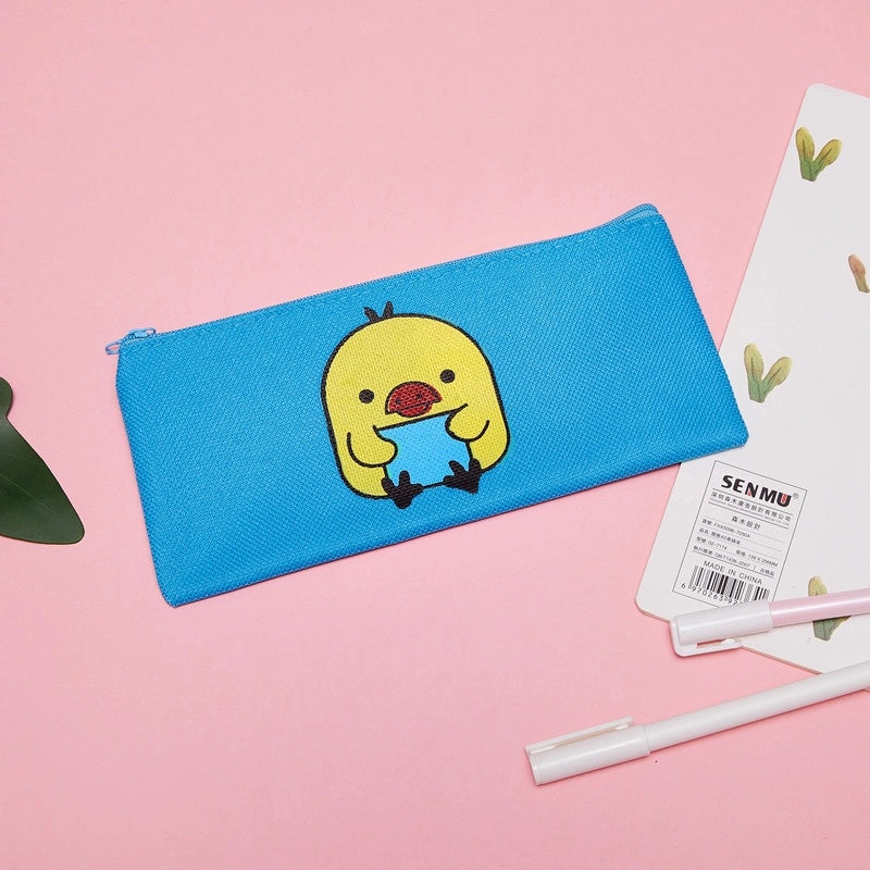 2 Pieces Red Leather Pencil Cases Simple Design for Office, School, and Home Use|Stationery & Office Supplies