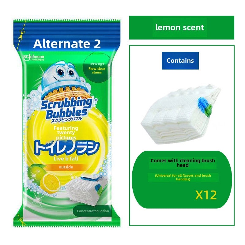 Japanese SC Johnson Disposable Toilet Brush with Cleaner & Replacement Head | Home Cleaning Supplies