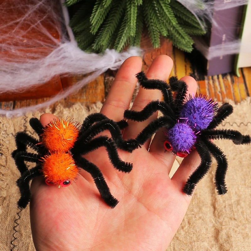 Halloween Spider Hairball Hairpin with Iron Wire for Party Festival | Hair Accessories