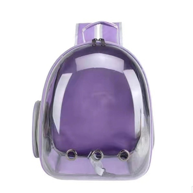 Minimalist Solid Color Pet Backpack Made of Durable PVC Oxford Cloth|Pet Carriers & Travel Bags