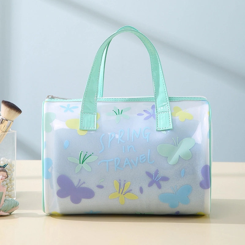 Korean Style Floral Butterfly PVC Pouch|Accessories Storage Bags
