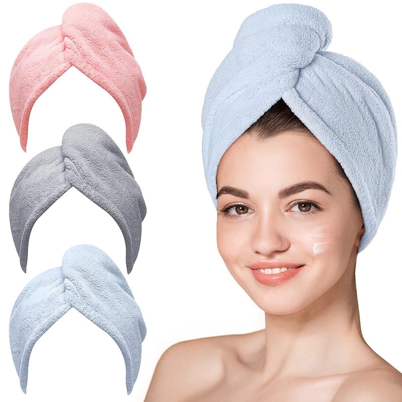 Classic Solid Color Coral Fleece Hair Towel Cap for Women | Hair Accessories