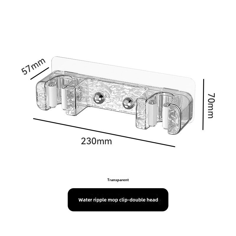 Yimijia Punch-Free Bathroom Mop Hook Holder Wall Mounted Storage Rack Mop Clip Organizer|Home Storage & Organization