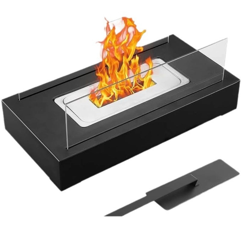 Modern Rectangle Metal Alcohol Fireplace Lamp Fan Heater | Home Heating & Fireplace Accessories