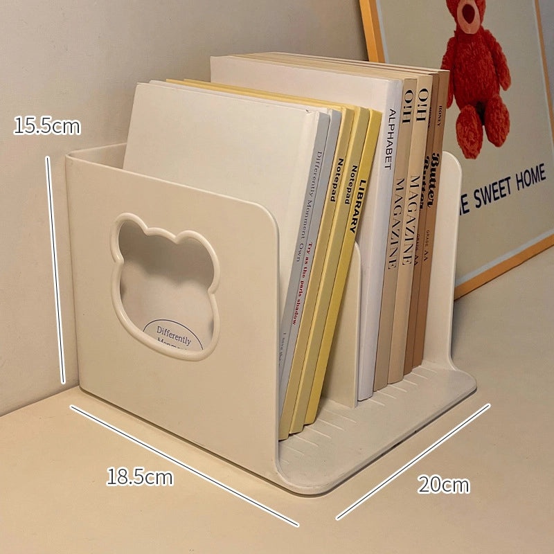 Modern Solid Color Bear-Shaped Plastic Book Stand for Daily Use|Home & Office Accessories