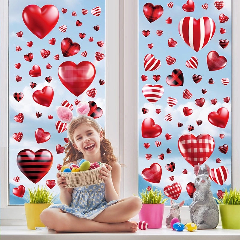 Valentine's Day Heart Shaped PVC Wall Decor for Casual Home|Home Decor