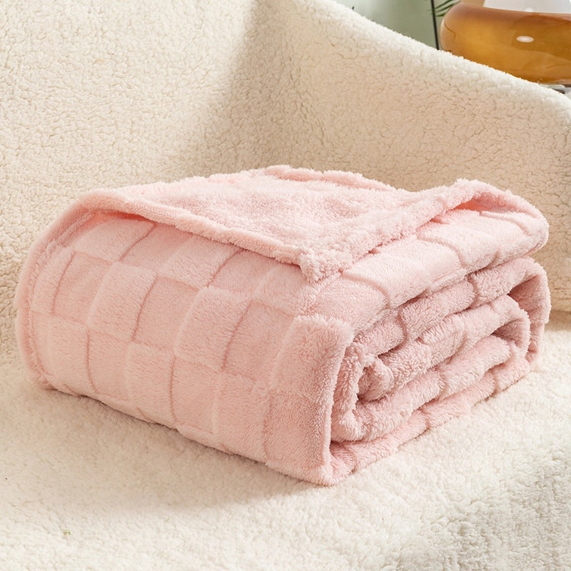 Cozy Solid Color Cotton Velvet Blanket for Bedding | Home & Living Bedding