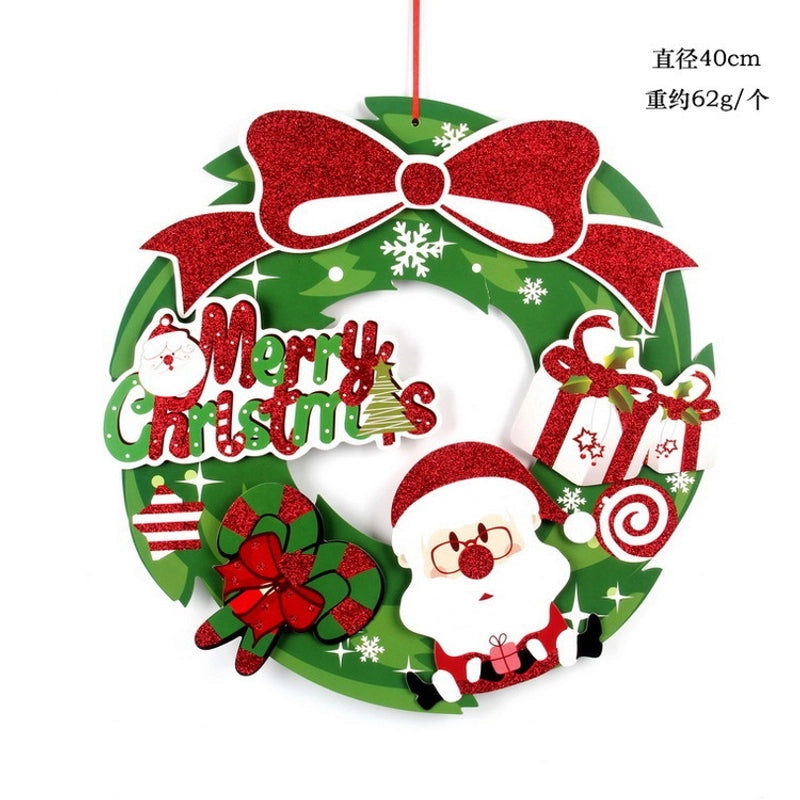 Christmas Scene Dress-up Pendant Paper Wreath Hanging Home Decoration | Christmas Ornaments