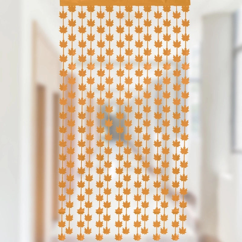 Minimalist Leaf Pattern PET Door Curtain for Party and Festival Decor|Home Decor