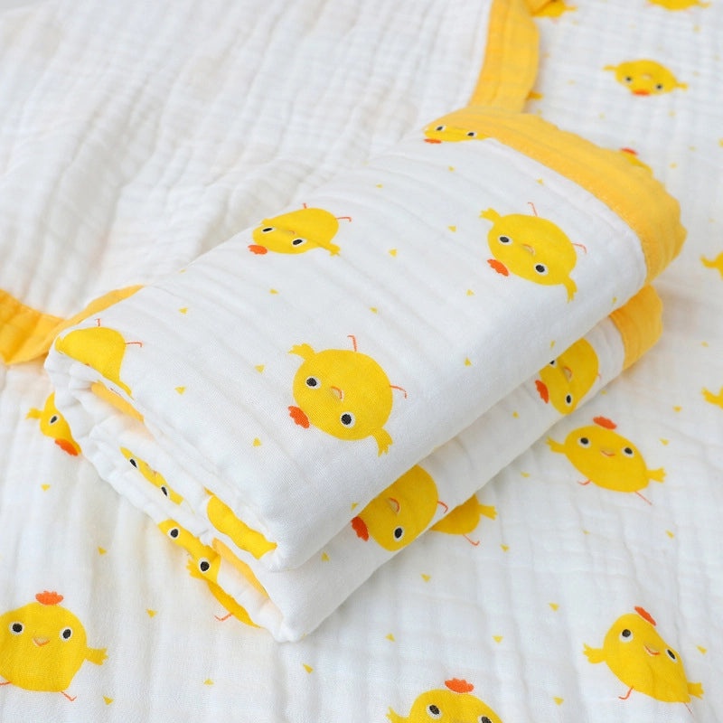 Newborn Baby Soft Cotton Bath Towel Absorbent Gauze Wrap Summer Lightweight Quilt|Baby Bath & Towels