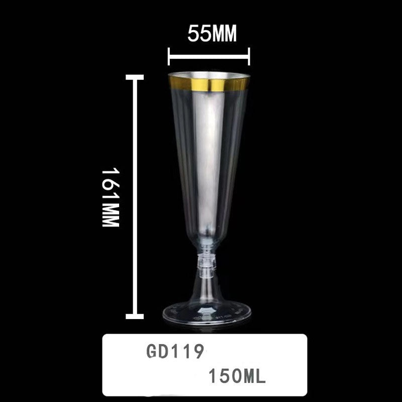 Phnom Penh Clear Plastic Goblet Dessert Cups Disposable Mousse Jelly Pudding Wedding Party Tableware|Disposable Dessert Cups