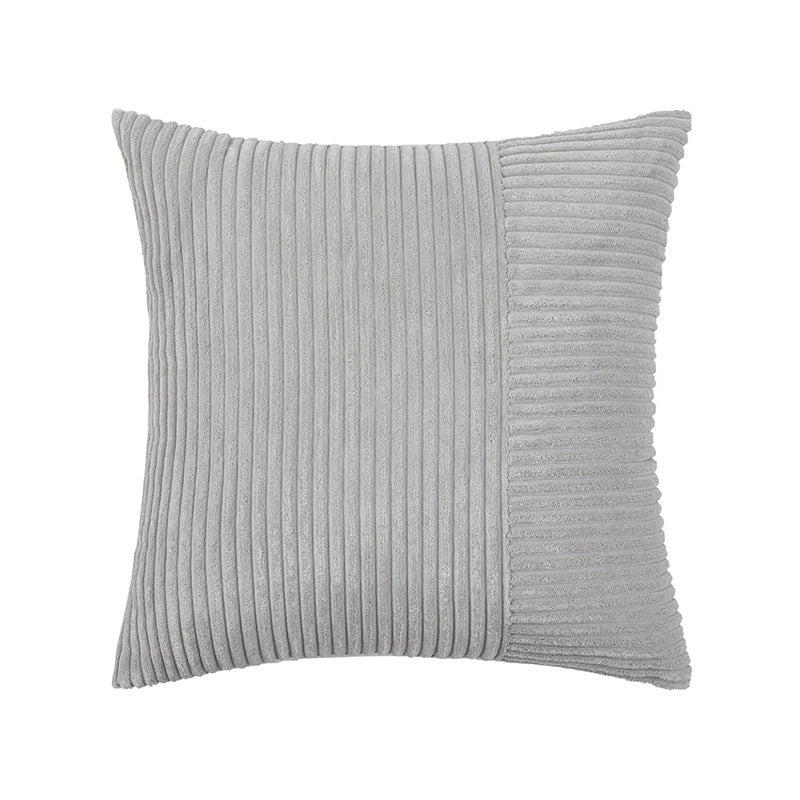 Corduroy Stitched Pillowcase Solid Color Modern Waist Cushion Cover for Living Room Sofa|Home Decor Cushions