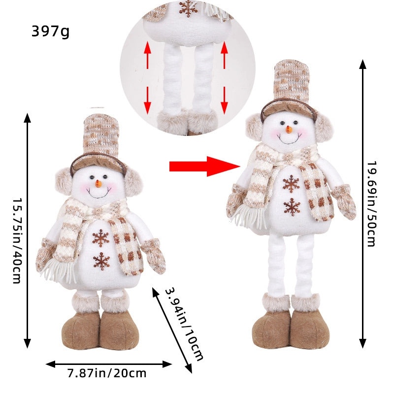 Cute Christmas Snowman Family Decor Doll for Home | Holiday Decorations