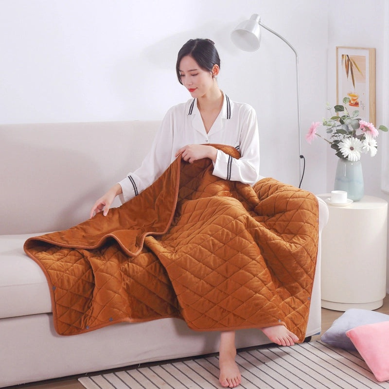 Cozy Solid Color Electric Throw Blanket for Bedding|Home Textiles & Bedding