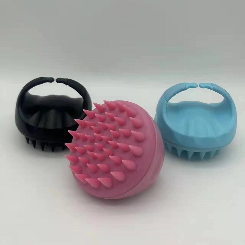 Silicone Handheld Shampoo Brush for Scalp Massage and Bath Cleaning | Hair Care & Styling Tools