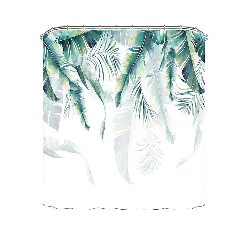 Minimalist Botanical Mushroom Polyester Shower Curtain for Bathroom Decor|Home & Living Shower Curtains