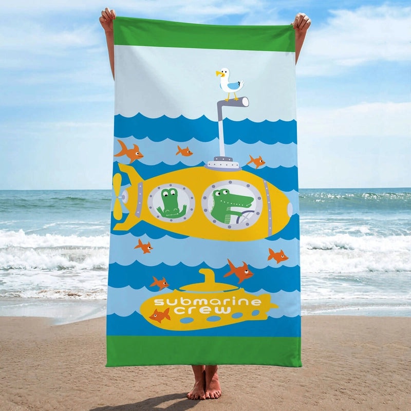 Cute Dinosaur and Dolphin Beach Towel | Beach Towels & Accessories