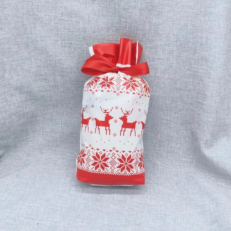 Holiday Snowflake Drawstring Gift Bags for Candy Cookies | Seasonal Packaging