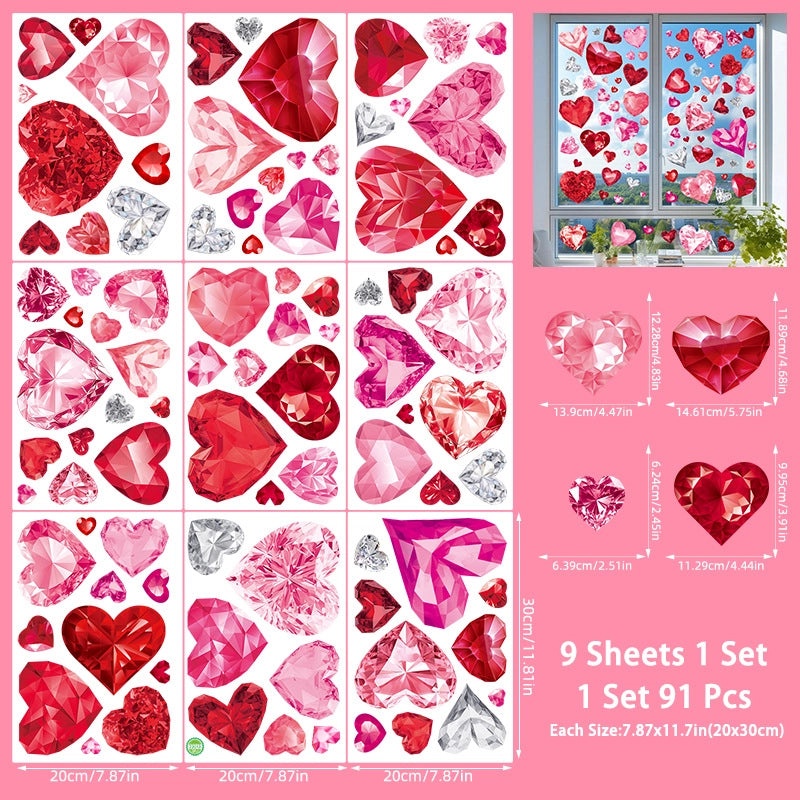 Valentine's Day Heart Shaped Ocean Starry Sky Casual Elegant PVC Wall Art|Home Decor Wall Art