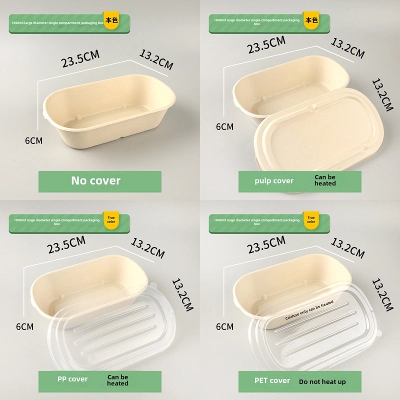 Eco-friendly Disposable Pulp Lunch Box for Takeout | Food Containers & Packaging