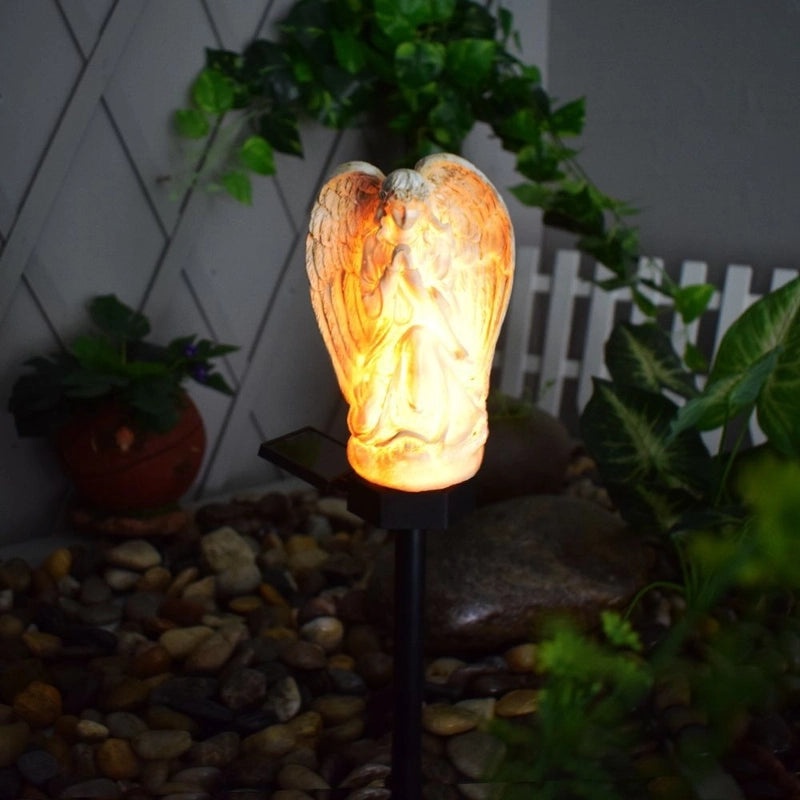 Solar-Powered Waterproof Resin Angel Lawn Light for Outdoor Garden Patio Decoration|Outdoor Garden Lighting