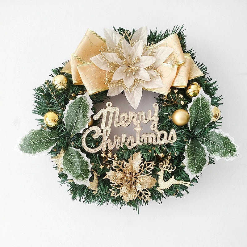 Festive 30cm Christmas Wreath with Bow and Pine Cones, Door Hanging Decoration|Christmas Decorations