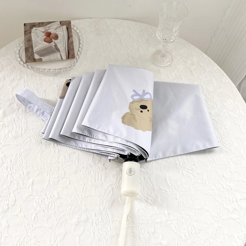 Cartoon Dog Pattern Fabric Iron Frame Umbrella Rain Gear|Umbrellas & Rain Accessories