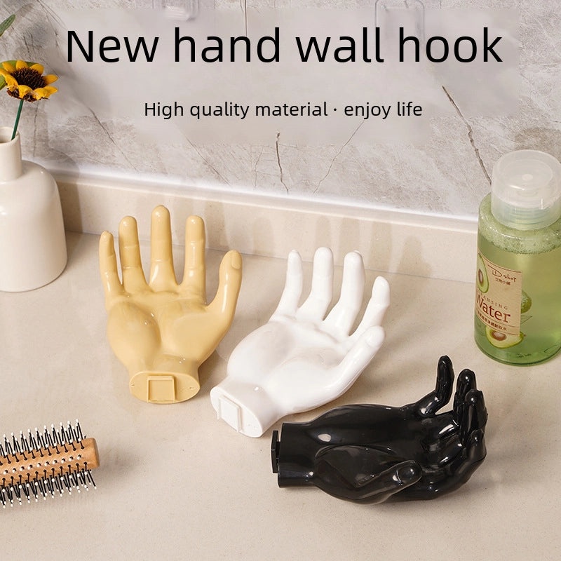 Hand-shaped Strong Wall Hook Non-marking No-drill Key Holder Bathroom Storage Rack|Home Organization Accessories