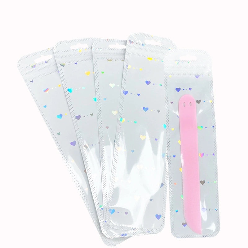 Yin Yang Lock Plastic Card Bag Small Gift Packaging Laser Self-Sealing Pocket for Jewelry|Jewelry Packaging