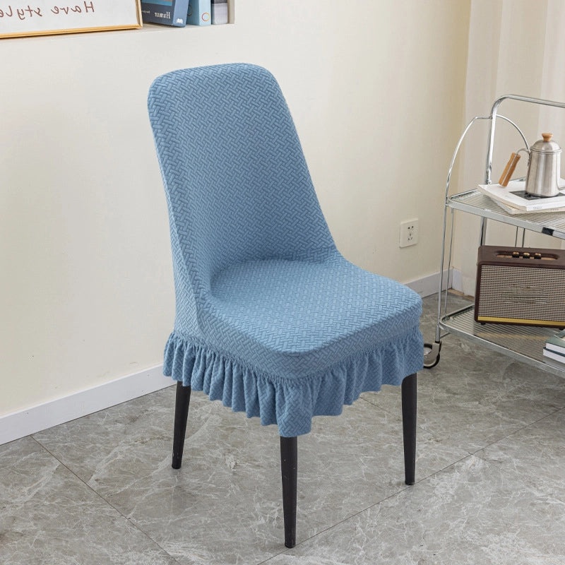 Jacquard Polar Fleece Thickened Stretch Chair Cover One-piece Anti-fouling Hotel Home Dining Chair Protector|Home Decor & Furniture Accessories