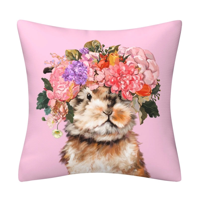 Adorable Animal Print Polyester Pillow Covers for Couch & Sofa Decor|Home Decor Accessories